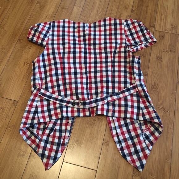 Plaid bottom tie crop top - Picture 4 of 5